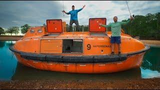 Camping On My 64 Person Enclosed LIFEBOAT!!