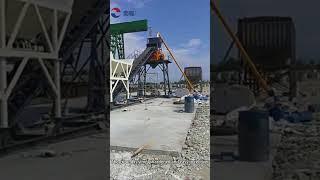 Foundation-free Concrete Mixing Station Site #concretebatchingplant