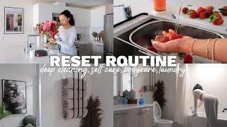 reset routine: deep cleaning, self care, bodycare, laundry