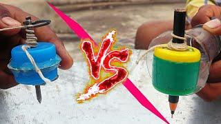 Beyblade Battle Homemade Beyblade, Launcher And Stadium | Made at Home