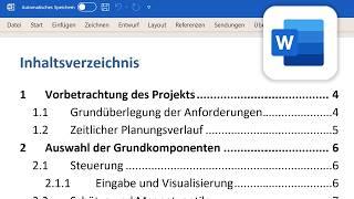 Word Inhaltsverzeichnis erstellen in 1 Minute - Tutorial [automatisch, Nummerierung, Seitenzahlen]