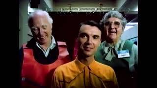 David Byrne with His Parents on the Set of True Stories