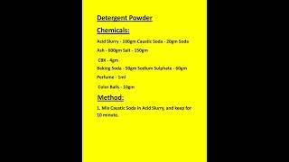 Detergent Powder Formulation