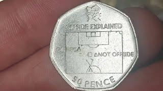 RAREST OLYMPIC 50P COIN - OFFSIDE RULE EXPLAINED 50P REVIEW & VALUE