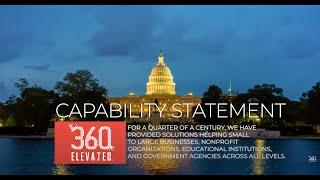 360 ELEVATED™ Marketing. Advertising and PR. Government Agency, Capabilities Statement Video