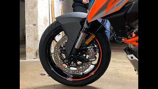 KTM 1290 SUPER DUKE GT- Anbau KTM Carbon Frontfender und ProBrake Hebel SET MIDI ORANGE