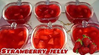 1 minute instant jelly recipe | Strawberry jelly | ! Minute recipe