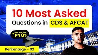 Complete Percentage for CDS 1 2025 | AFCAT 1 2025 | CAPF 1 2025 with Practice PYQs