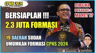 WOW !!! 2,3 JUTA FORMASI 2024 - inilah 19 Daerah yang sudah umumkan CPNS 2024 !!!