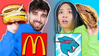 McDONALDS vs MRBEAST BURGER Food War! Taste Test Eating Challenge for 24 Hours by Spy Ninjas