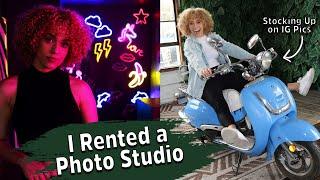 I RENTED A PHOTO STUDIO | How to Take Instagram Pics by Yourself and Stock Up on Photos