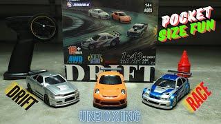 Jiabaile 1:43 Scale RC Drift/Race Car Unboxing, Upgrade Ideas, Differences and Test Drives