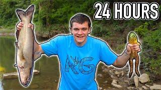 Eating Only What I Catch for 24 Hours Straight!