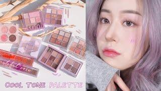 10가지 쿨톤 섀도우 팔레트 추천 리뷰&메이크업 (홀리카홀리카 마뜨매직/에스쁘아 모브미/에뛰드 밀키뉴이어 외) Cool Tone Palette | 화지 HwaJii