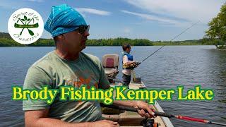 Brody fishing Kemper Lake