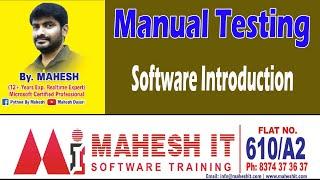 Testing Tools Tutorials |   Manual Testing |Software Introduction| Class - 3 | by Mahesh sir