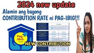 2024 PAG-IBIG FUND NEW CONTRIBUTION RATES.