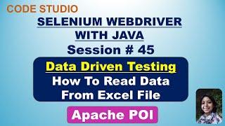 Selenium Webdriver With Java  in Hindi #45 - Data Driven Testing- Apache POI| With Practical