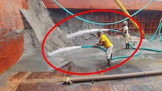 Unloading sand form ship barge unloading video unload sand from big barge ship 65