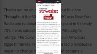 Music Radio 77 WABC becomes Talk Radio 77 WABC (WABC-AM)