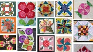 very cutest and aesthetic beautiful Patchwork block pattern, quilted sample, zafa art