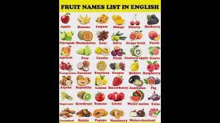 Fruit Names List In English