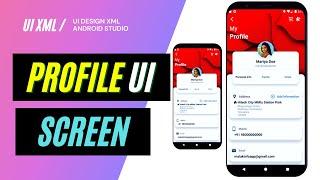Profile UI design in android studio/how to design the profile for android app  using XML in android
