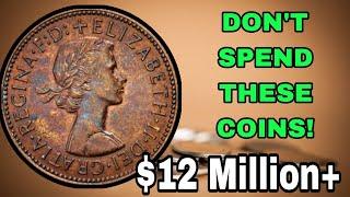 Top 6 MOST VALUABLE UK HALF PENNY RARE ONE PENNY COINS WORTH A LOT OF MONEY -COINS Worth money!