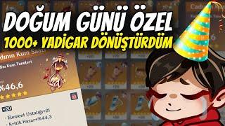 Doğum Günü Özel, Akıl Sağlığım Kalmadı | 1000+ Yadigar Dönüştürme | Genshin Impact Türkçe