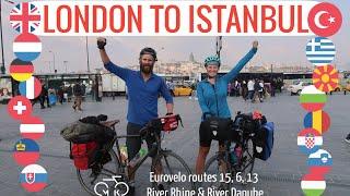 ○ LONDON TO ISTANBUL Cycle Touring Europe ○ SCENIC OVERVIEW @monteandkomodo○ Eurovelo 15, 6, 13  