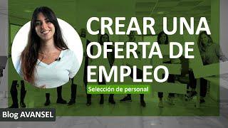 Cómo CREAR una OFERTA DE EMPLEO