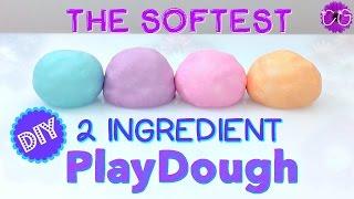 DIY Super Soft Play Dough!  No Cook, 2 Ingredients!