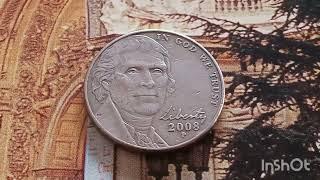 $ 18.000.00  If You Have This! Very Rare Error Coin U.S Five Cents 2008 "P" Jefferson Nickel