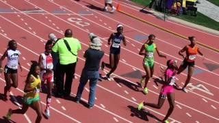 Tamari Davis wins JO's 100m final 14y girls