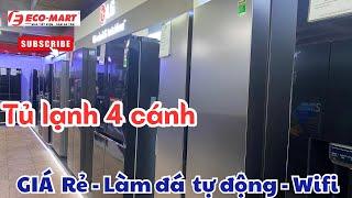 Tủ lạnh 4 cánh LG Electrolux GIÁ RẺ - Làm đá tự động -WIFI tiện lợi| Điện máy Eco-mart