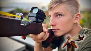 Shooting Walnut Slingshot Rifle | Part 2
