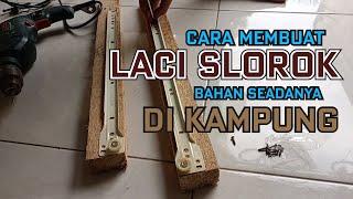 Cara membuat & Pasang Rel Laci  Sederhana Bahan Seadanya