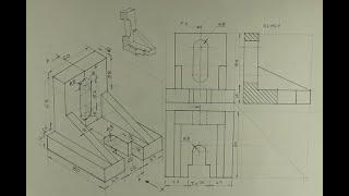 Sectional orthographic - Engineering drawing - Technical drawing