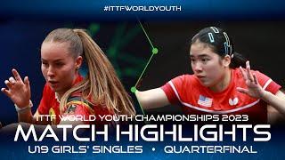 Annett Kaufmann vs Sally Moyland | U19 GS-QF | ITTF World Youth Championships 2023