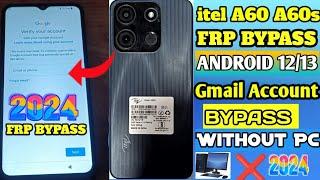 Itel A60 A60s FRP Bypass Android 12\13 Without Xshare Transfer !! XShare कैसे लाए Youtube Update2024