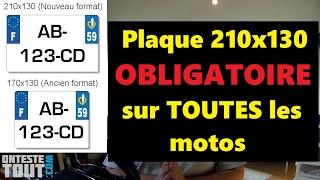 Nouvelle plaque moto OBLIGATOIRE