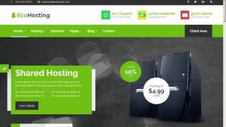 EcoHosting | Responsive HTML5 Hosting and WHMCS Template by themelooks Download