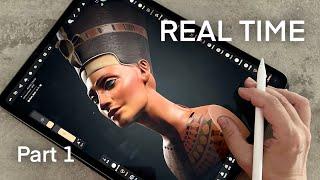 Nefertiti in Nomad Sculpt Real Time