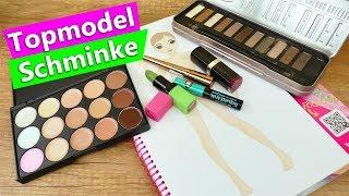 Topmodel malen mit Schminke?! Geht das?! DIY Make Up Experiment | Party Kleid Topmodel