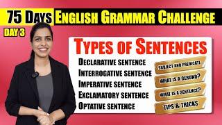 Types of Sentences | 75 Days English Grammar Challenge | Day 3