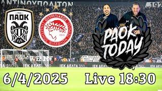 ΠΑΟΚ-ΟΛΥΜΠΙΑΚΟΣ  LIVE: Ηχος γηπέδου Pre Game Περιγραφή  by PAOK Today