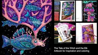 The Tale of the Witch and the Elk: Artbook for inspiration and coloring