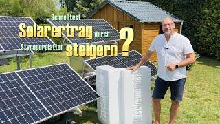 Schnelltest: Solarertrag durch Styroporplatten steigern?