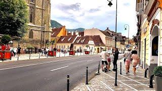 4K Walk~Visiting BRASOV, ROMANIA in 2021 | Strada Sforii, Biserica Neagră Cetatea Prejmer