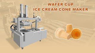 DT60 KFC Wafer Cup Maker|Wafer Cone Making Machine|Flat Bottom Shaped Colored Cake Cone Maker